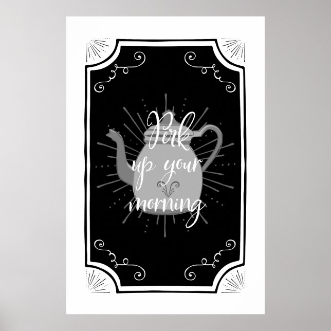 Lustiges Kaffeeschild Poster (Vorne)
