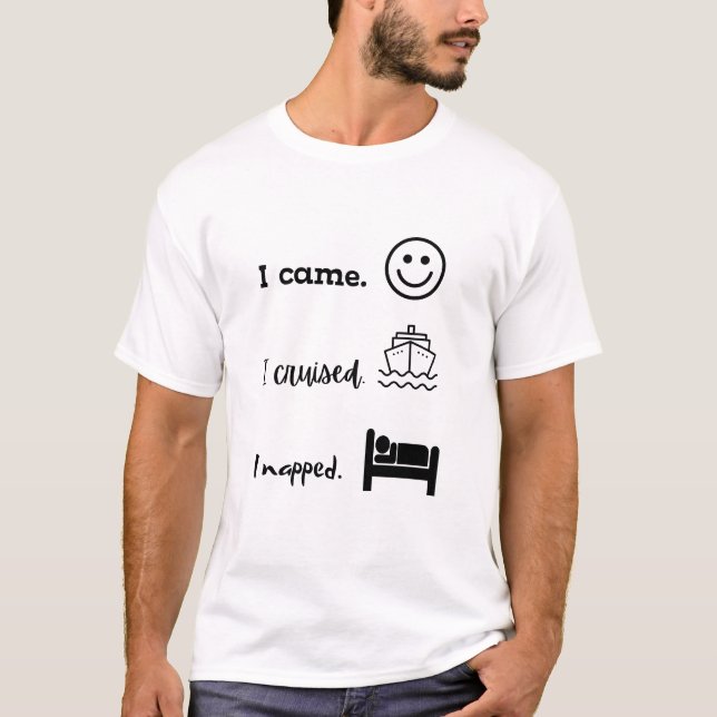 Lustiges Kam Kutschierte Schlief T-Shirt (Vorderseite)