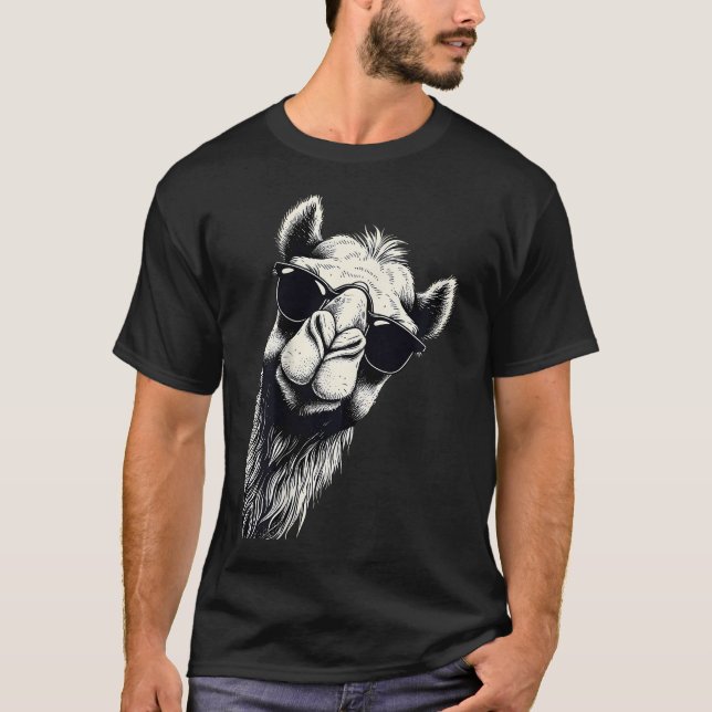 Lustiges Kamel mit Sonnenbrille für Kamel T-Shirt (Vorderseite)