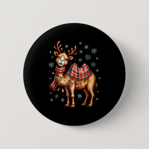 Lustiges Kamel Weihnachten Süße Tierliebhaber Feie Button