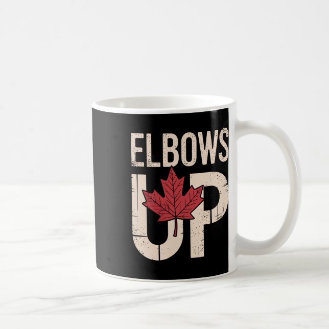 Lustiges Kanada-Meme Ellbogen hoch (1)  Kaffeetasse (Rechts)
