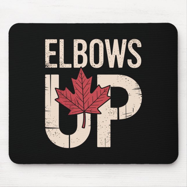 Lustiges Kanada-Meme Ellbogen hoch (1)  Mousepad (Vorne)