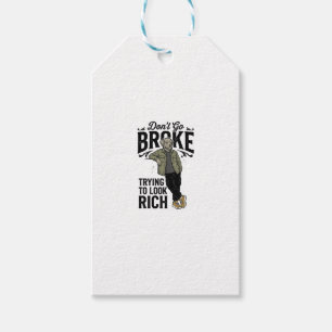 Lustiges kaputtes aber reiches Vibes Vintage-Hund- Geschenkanhänger
