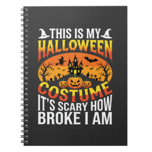 Lustiges kaputtes Halloween-Kostenüm Grusel-Haus-D Notizblock