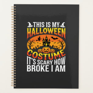 Lustiges kaputtes Halloween-Kostenümdesign für ein Planer