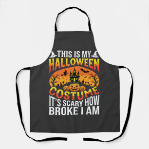 Lustiges kaputtes Halloween-Kostenümdesign für ein Schürze