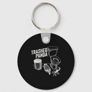 Lustiges kaputtes Panda betrunkenes Waschbär-Meme Schlüsselanhänger