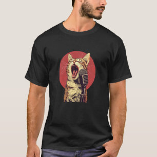 Lustiges Karaoke-Bar-Katzenkostüm für Jungen und M T-Shirt