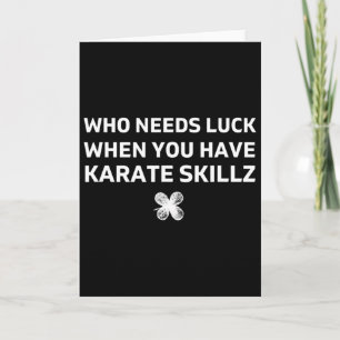 Lustiges Karate-Geschenk zum St. Patricks-Tag Karte