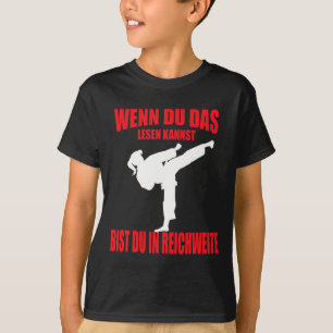 Lustiges Karate-Kickboxen-Taekwondo-Mädchen T-Shirt