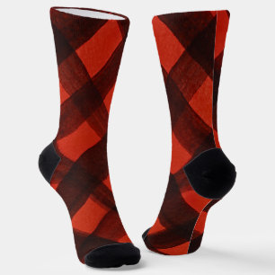 Lustiges Karo Gingham Frohe Weihnachten Feiertags Socken