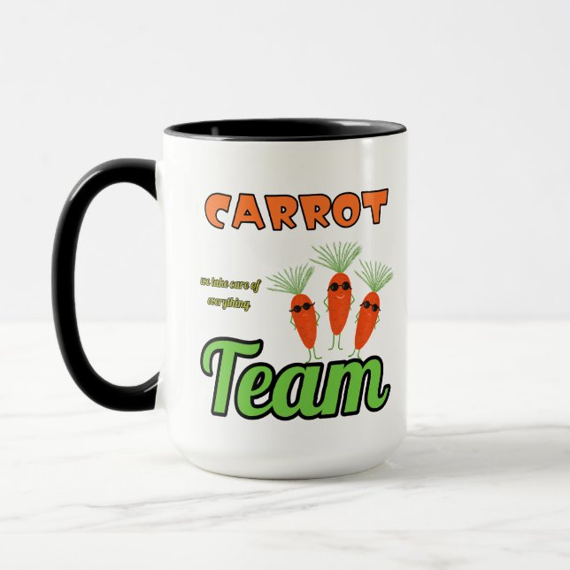 Lustiges Karottenteam Tasse (Links)
