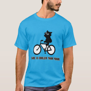 Lustiges Katze-auf-Fahrrad-T-Shirt Cooles Radfah T-Shirt