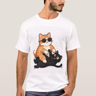 Lustiges Katze Lifestyle T-Shirt Katzenliebhaber