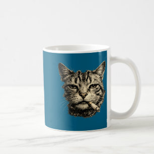 Lustiges Katze-Shirt rauchende Zigarette Feline Ta Kaffeetasse
