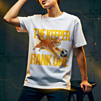 Lustiges Katze-Torhüter-T-Shirt – Geschenk für Fuß