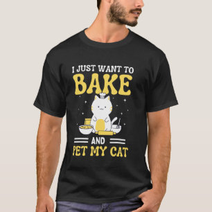 Lustiges Katzen-Backdesign Männer Frauen Kuchen Bä T-Shirt