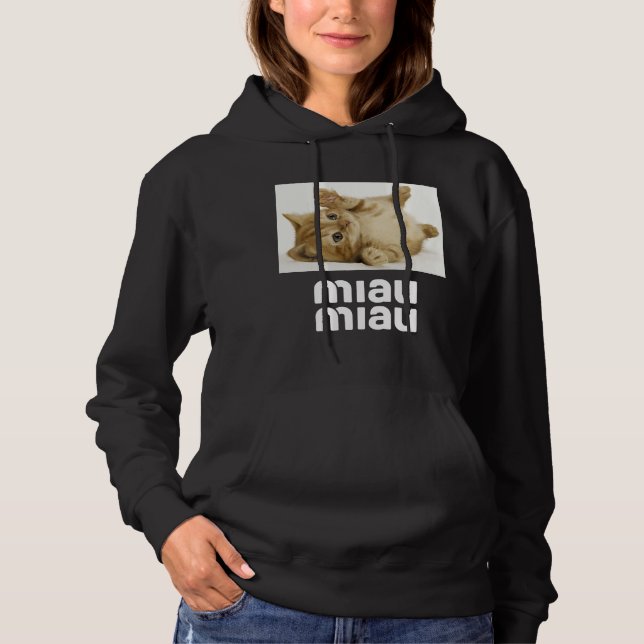 lustiges Katzen-Design Hoodie (Vorderseite)