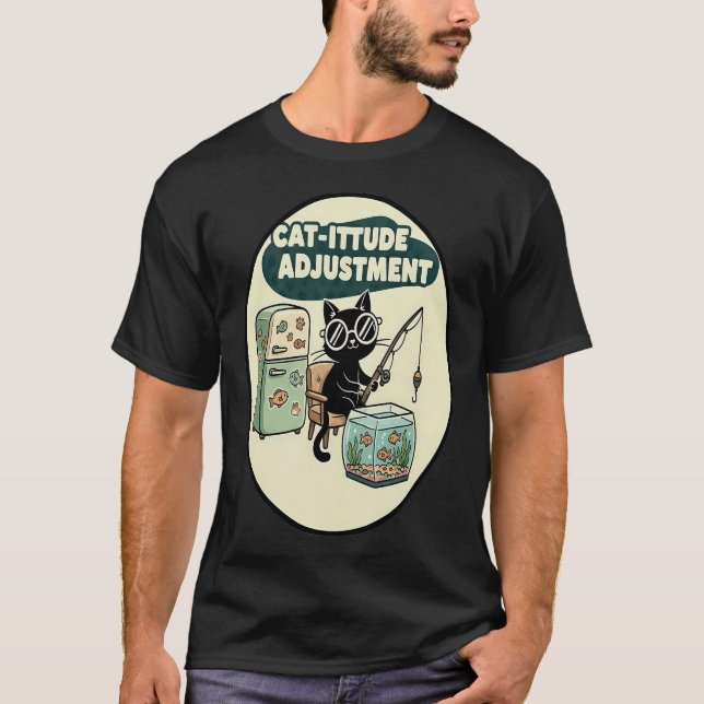 lustiges Katzen-Design T-Shirt (Vorderseite)