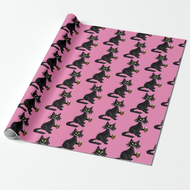 Lustiges Katzen-Geschenkpapier Geschenkpapier (Ungerollt)