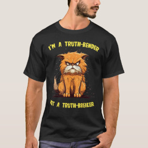 Lustiges Katzen-Gesicht mit Wahrheitsverbieger kei T-Shirt