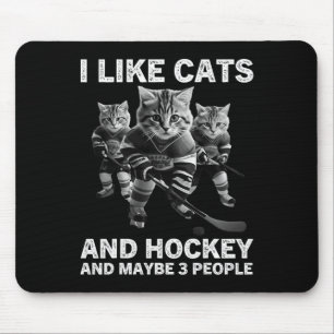 Lustiges Katzen-Hockey-Geschenk für Introvertierte Mousepad