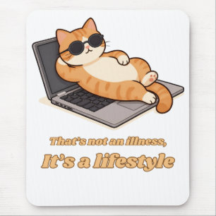 Lustiges Katzen-Laptop-Shirt – Das ist keine Krank Mousepad