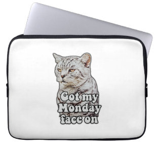 Lustiges Katzen-Meme für Katzenliebhaber und Katze Laptopschutzhülle
