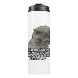 Lustiges Katzen-Meme für Katzenliebhaber und Katze Thermosbecher