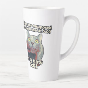 Lustiges Katzen-Meme für Katzenmenschen und Katzen Milchtasse