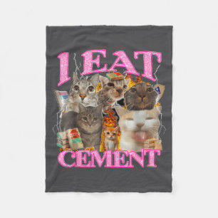 Lustiges Katzen-Meme Ich esse Zement Japanischer S Fleecedecke