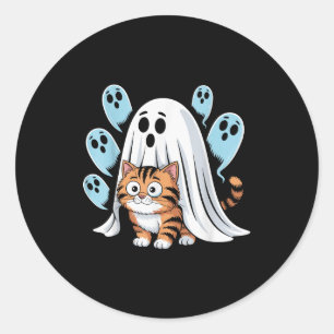 Lustiges Katzen-Meme Soky Halloween-Kätzchen  Runder Aufkleber