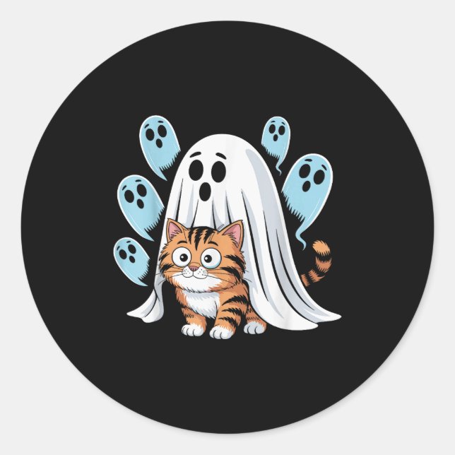 Lustiges Katzen-Meme Soky Halloween-Kätzchen  Runder Aufkleber (Vorderseite)