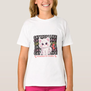 Lustiges Katzen-Mom-Leben T-Shirt