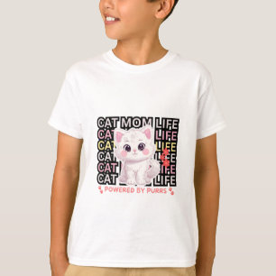 Lustiges Katzen-Mom-Leben T-Shirt
