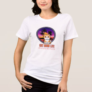 Lustiges Katzen-Mom-Leben Tri-Blend Shirt