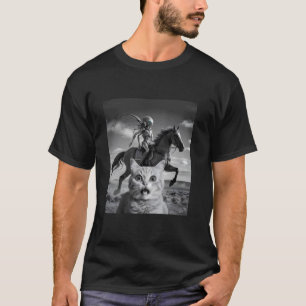 Lustiges Katzen-Selfie mit Außerirdischem beim Pfe T-Shirt