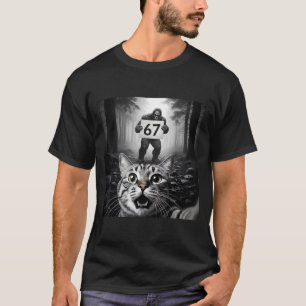 Lustiges Katzen-Selfie mit Bigfoot 67 Six Seven Me T-Shirt