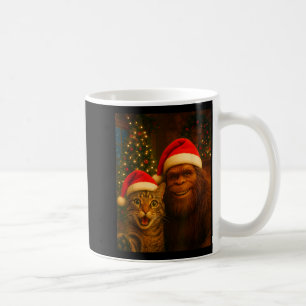 Lustiges Katzen-Selfie mit Bigfoot-Weihnachten Sas Kaffeetasse