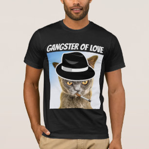LUSTIGES KATZEN T-SHIRT GANGSTER DER LIEBE