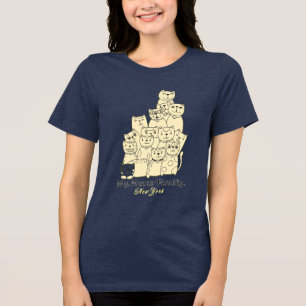 Lustiges Katzen-T-Shirt – My Meow Family Streetwea Tri-Blend Shirt
