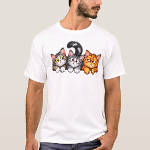 Lustiges Katzen-Trio-T-Shirt 🐱 T-Shirt