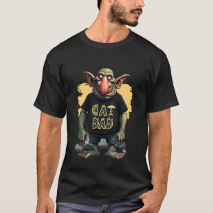 Lustiges Katzen-Vater-Troll-Design für Männer, die T-Shirt