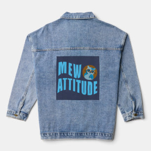 lustiges Katzen-Zitat Jeansjacke