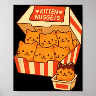 Lustiges Katzenbesitzer-T-Shirt Kätzchen Nuggets E Poster