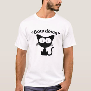 Lustiges Katzenboss-T-Shirt vorne hinten T-Shirt