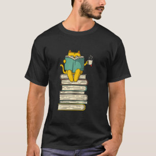 Lustiges Katzenbuch für Teeliebhaber Geschenk Lang T-Shirt