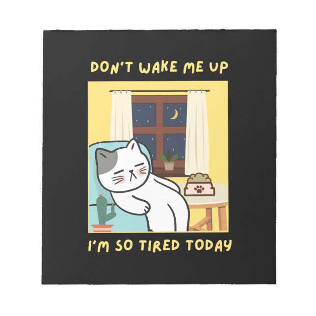 lustiges Katzendesign für Kinder - trendiges Desig Notizblock (Vorderseite)