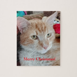 Lustiges Katzenfoto-Weihnachtsrätsel Puzzle