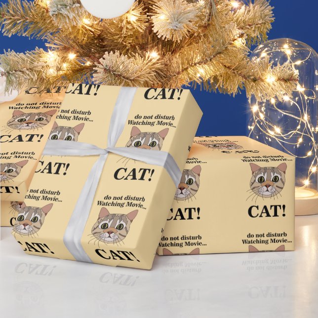 Lustiges Katzengesicht  Geschenkpapier (Feiertage)